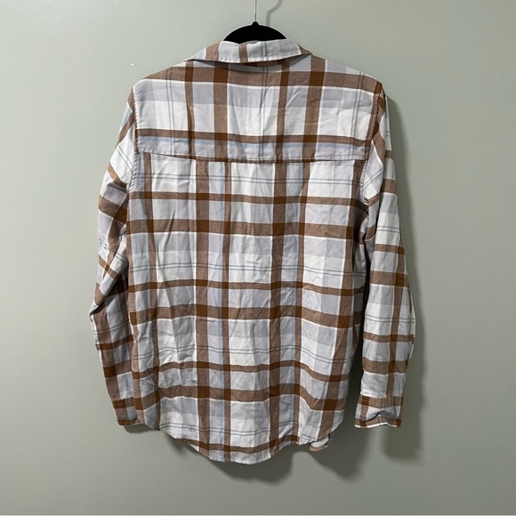 Abercrombie Light Blue Plaid Flannel - Picture 4 of 5